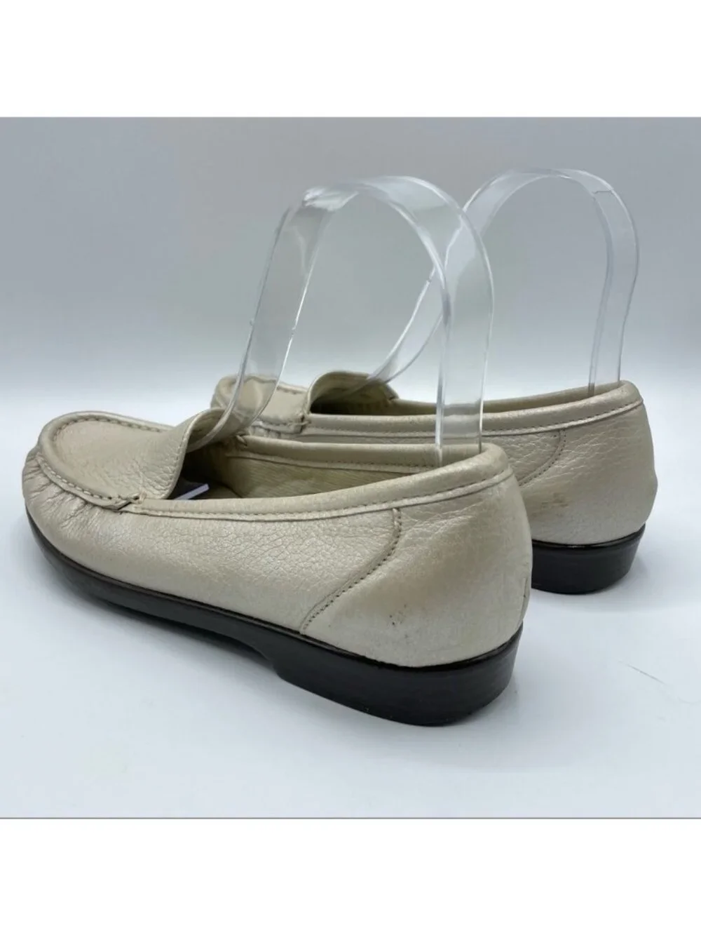 SAS Simplify Loafers Gold Lusso Leather Comfort Slip On 7.5 Narrow